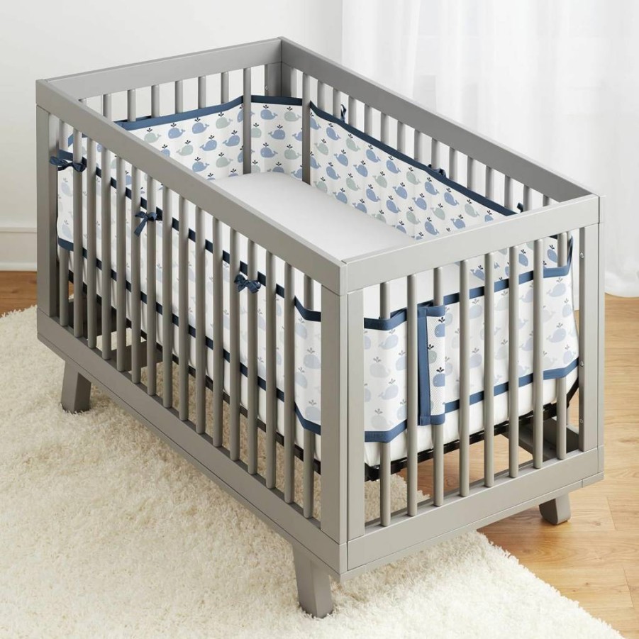 BreathableBaby Classic 3mm Mesh Crib Liner for Full-Size Cribs - Breathable, Safe, and Secure Fit for 3 or 4 Sides (Best Friends Design)