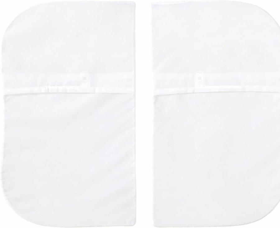 HALO Twin Bassinet Waterproof Mattress Pads - 2-Pack, White | Breathable & Washable Crib Sheets for Baby Sleep Safety