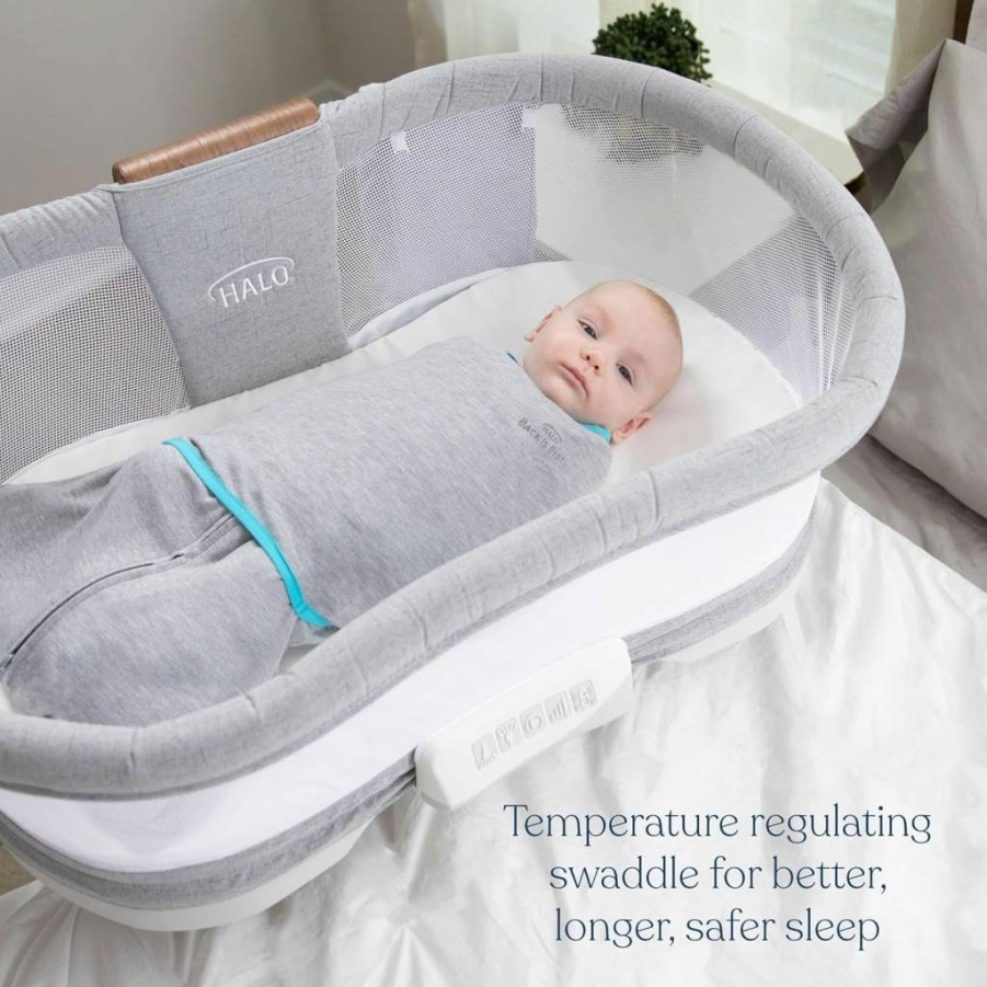 HALO Baby Sleepsack Swaddle - 3-Way Adjustable Wearable Blanket for Infants 3-6 Months (12-18 lbs), Tog 1.5 Ideal Temperature, Navy/Orange Small